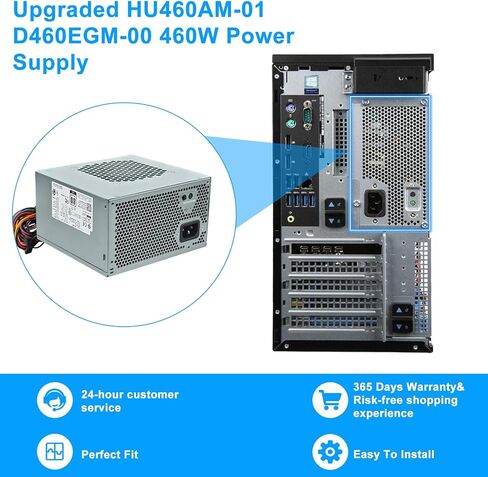 ترقية D460EGM-00 D460AM-03 AC460AM-01 0FFD6 460W مزود طاقة HU460AM-01 PSU متوافق مع Dell Precision 3630 T3630 5680 T3640 T3650 Alien-Ware Aurora R7 R6 R5،DPS-460DB-18 A in Kuwait