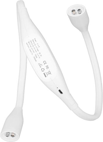 RiToEasysports USB Rechargeable Neck Reading Lamp Soft Lighting Book Light for Reading with 360° Flexible LED for Running (White) in Kuwait