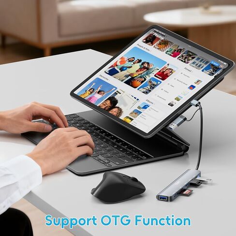 USB HUB USB C HUB, TSUPY 8-in-1 USB 3.0 HUB Multiport Adapter USB A&C Splitter with 4 USB Ports,1*USB C Ports,TF/SD Card Reader Audio Output Compatible with MacBook Pro Air and PC/Laptop/Phone/Tablet in Kuwait