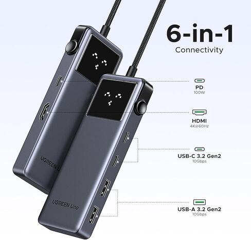 UGREEN Uno USB C Hub Bundle with 100W USB C Cable in Kuwait