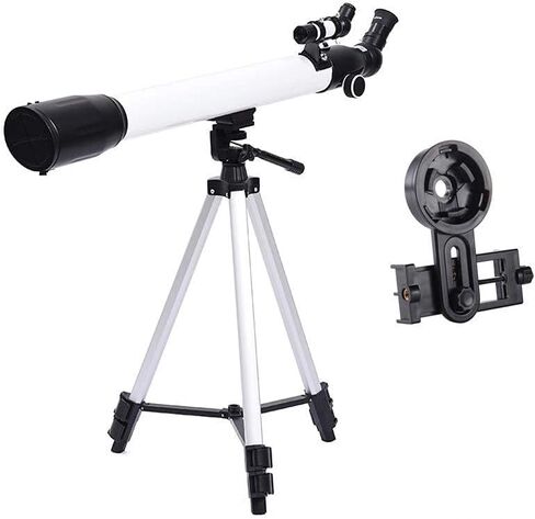 Telescope for Adults Beginners Kids, 60mm Aperture 700mm AZ Astronomical Compact Refractor Telescope with Smartphone Adapter and Tripod BAK4 Prism Lens Telescope for Astronomy Obse in Kuwait