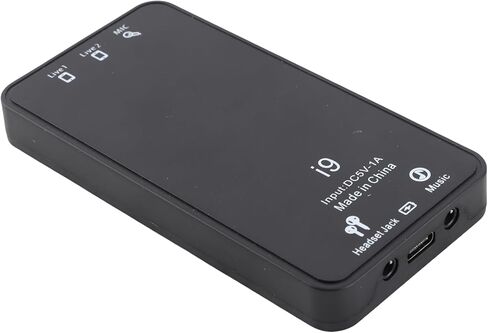 8 Voice Changes Handheld Voice Changer with 8 Sound Effects, Colorful LED Lights, Portable Sound Card for Game Anchor Recording Computer with Mini Card (English Version) in Kuwait