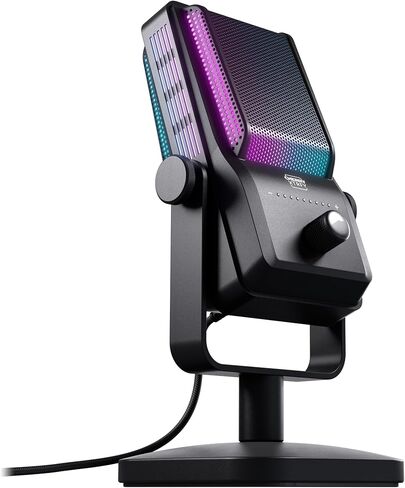 Cherry XTRFY NGALE R، ميكروفون USB ممتاز للتسجيلات والبث، التوصيل والتشغيل عبر اتصال USB، كتم الصوت، RGB & Gain، مرشح منخفض القطع للألعاب، أسود (متجدد) in Kuwait