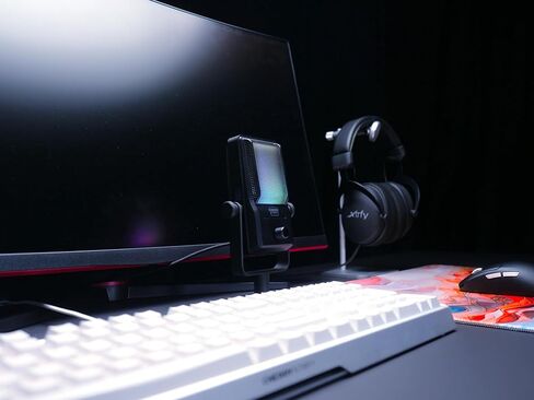 Cherry XTRFY NGALE R، ميكروفون USB ممتاز للتسجيلات والبث، التوصيل والتشغيل عبر اتصال USB، كتم الصوت، RGB & Gain، مرشح منخفض القطع للألعاب، أسود (متجدد) in Kuwait