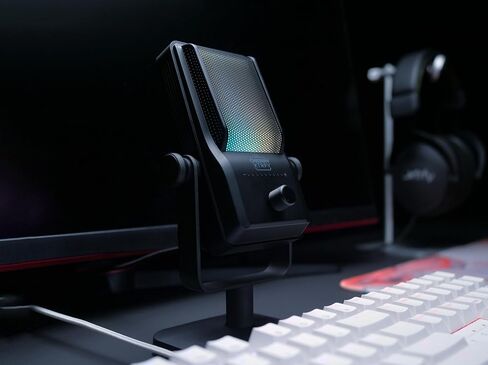 Cherry XTRFY NGALE R، ميكروفون USB ممتاز للتسجيلات والبث، التوصيل والتشغيل عبر اتصال USB، كتم الصوت، RGB & Gain، مرشح منخفض القطع للألعاب، أسود (متجدد) in Kuwait