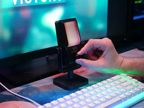 Cherry XTRFY NGALE R، ميكروفون USB ممتاز للتسجيلات والبث، التوصيل والتشغيل عبر اتصال USB، كتم الصوت، RGB & Gain، مرشح منخفض القطع للألعاب، أسود (متجدد) in Kuwait