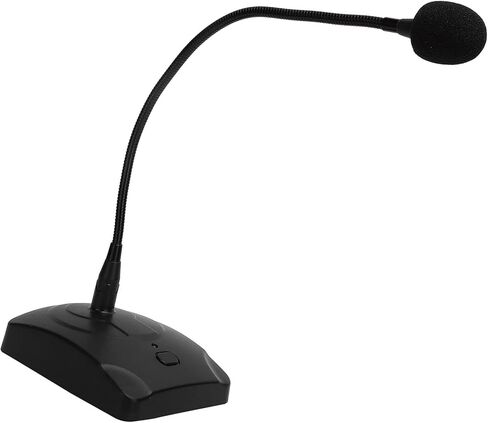 ciciglow Capacitive Gooseneck Desktop Microphone with Adjustable Metal Hose, Wired Conference Microphone for Karaoke, 3-pin XLR Base Interface, 5m Audio Cable, Suitable for Voice Recording in Kuwait