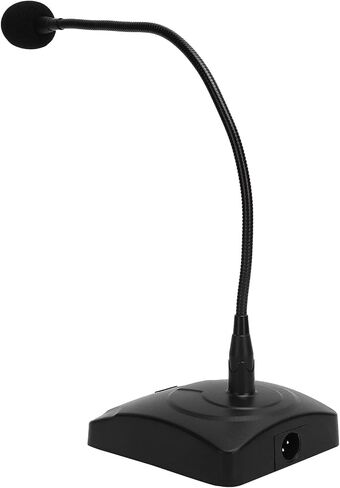 ciciglow Capacitive Gooseneck Desktop Microphone with Adjustable Metal Hose, Wired Conference Microphone for Karaoke, 3-pin XLR Base Interface, 5m Audio Cable, Suitable for Voice Recording in Kuwait