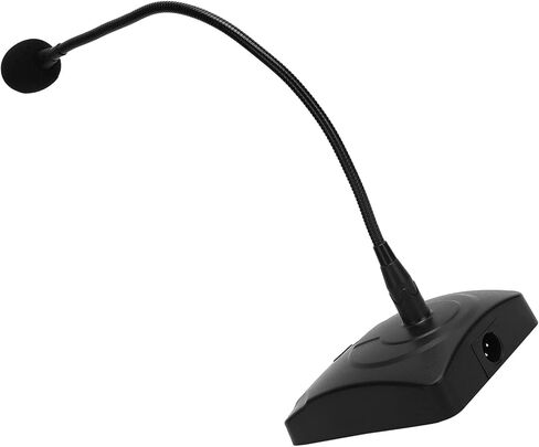 ciciglow Capacitive Gooseneck Desktop Microphone with Adjustable Metal Hose, Wired Conference Microphone for Karaoke, 3-pin XLR Base Interface, 5m Audio Cable, Suitable for Voice Recording in Kuwait