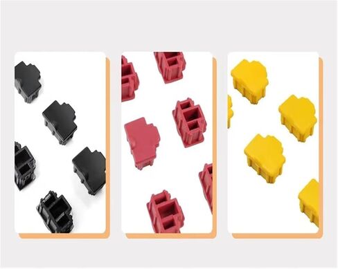 RJ45 Dust Plug 500 Pieces Network Cable Crystal Connector Silicone Protective Cover Yellow Red Black Red in Kuwait