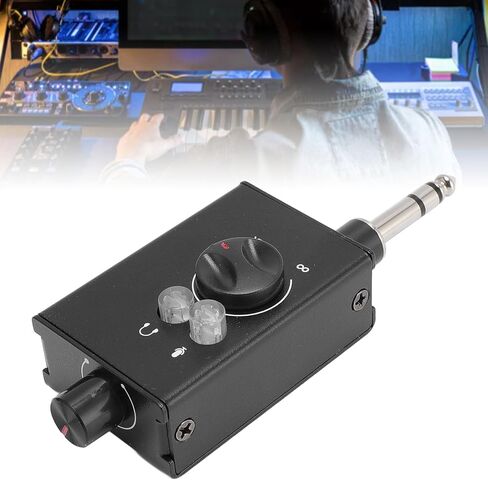 Mobile Phone Sound Converter, 6.35MM Interface PC Sound Card Mixer with Headphone Monitoring and Volume Control, for Live Streaming Karaoke Recording in Kuwait