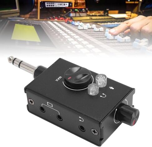Mobile Phone Sound Converter, 6.35MM Interface PC Sound Card Mixer with Headphone Monitoring and Volume Control, for Live Streaming Karaoke Recording in Kuwait
