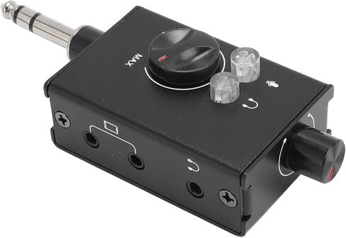 Mobile Phone Sound Converter, 6.35MM Interface PC Sound Card Mixer with Headphone Monitoring and Volume Control, for Live Streaming Karaoke Recording in Kuwait