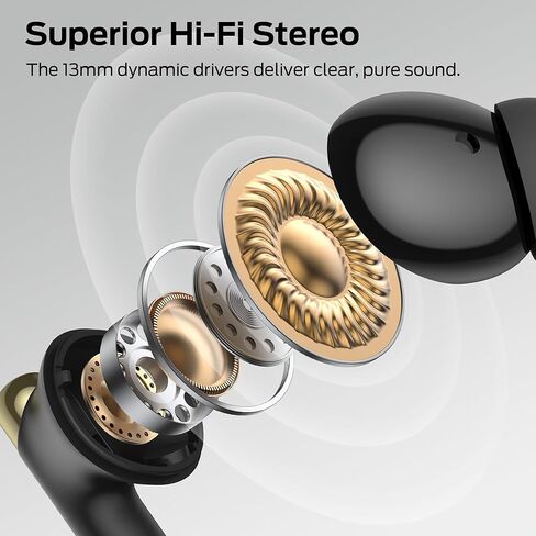 Monster N-Lite 211 Wireless Earbuds， Bluetooth 6.0 Stereo Headphones with Noise-Cancelling Mic and LED Display, Built-in Mic for Clear Calls, Waterproof Design for Sports in Kuwait