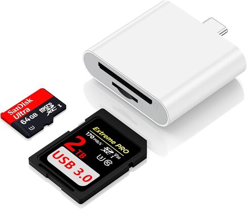 لهاتف Samsung Galaxy S26 S26+ Plus Ultra، محول كاميرا رقمية لقارئ بطاقة SD - USB 3.0 سريع السرعة، SD، فتحة بطاقة مزدوجة Micro SD، نقل بطاقة USB C إلى TF SD لهاتف Samsung S25 S25+ FE S24 S23 S22 S21 in Kuwait