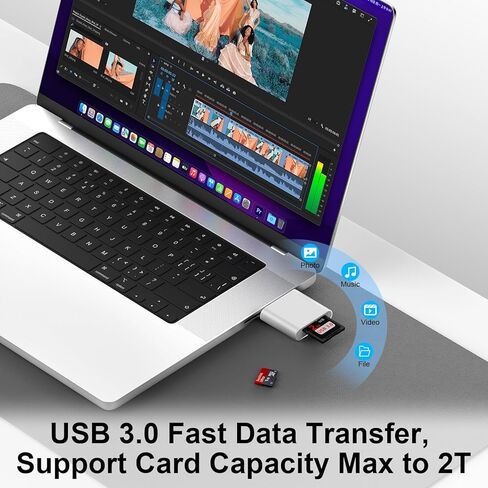 لهاتف Samsung Galaxy S26 S26+ Plus Ultra، محول كاميرا رقمية لقارئ بطاقة SD - USB 3.0 سريع السرعة، SD، فتحة بطاقة مزدوجة Micro SD، نقل بطاقة USB C إلى TF SD لهاتف Samsung S25 S25+ FE S24 S23 S22 S21 in Kuwait