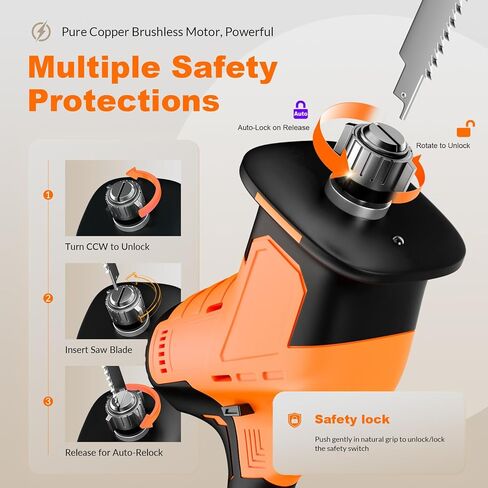 950W Brushless Motor Electric Meat and Bone Saw, with（2 × 3600mAh Battery 6 Upgraded Blades）Handheld Butchering Tool - Home Butcher Saw Kit with 1 toolbox in Kuwait
