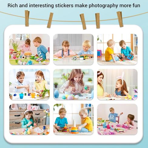 Haofy Instant Print Camera for Kids Thermal Printing 1080P Video Digital Camera Birthday Gift Portable Travel Toy Black in Kuwait