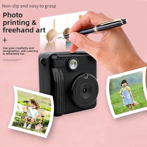 Haofy Instant Print Camera for Kids Thermal Printing 1080P Video Digital Camera Birthday Gift Portable Travel Toy Black in Kuwait