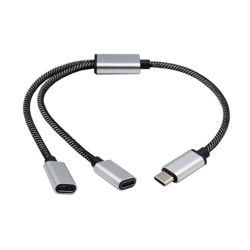 كابل تمديد محول محول الفاصل USB C ذكر إلى أنثى مزدوج لنقل البيانات، مناسب لمحركات أقراص فلاش USB وكابلات البيانات ولوحات المفاتيح والفئران in Kuwait