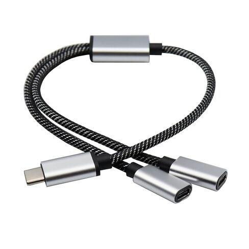 كابل تمديد محول محول الفاصل USB C ذكر إلى أنثى مزدوج لنقل البيانات، مناسب لمحركات أقراص فلاش USB وكابلات البيانات ولوحات المفاتيح والفئران in Kuwait