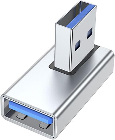 USB ذكر إلى أنثى 90 درجة محول التمديد الأيمن USB موصل تصاعدي لمزامنة البيانات لمروحة الكمبيوتر المحمول in Kuwait