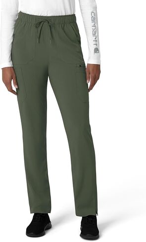 Carhartt Women’s Straight Leg Cargo Scrub Pant - Olive ، L Tall in Saudi Arabia