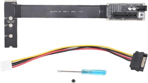 LICAEVEY PCIe 4.0 X4 إلى M.2 M محول كابل تمديد المفتاح، 64 جيجابت في الثانية PCIe إلى .2 محول Riser مع لوحة دوائر FPC مرنة ومؤشر LED، لـ NVMe 2230 2242 2260 2280 in Kuwait
