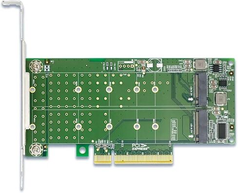 بطاقة توسيع محول PCIe X8 إلى "Dual M.2 M Key NVMe" يحتاج BIOS للوحة الأم إلى ضبط تشعب PCIe. in Kuwait