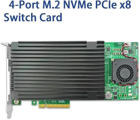 محول PCIe3.0 x8 إلى 4 M.2 NVMe SSD مع محول PLX PEX8724 PCI Express 3.0 x8 إلى 4 منافذ M.2 بطاقة محول-STC PE382-4I in Kuwait