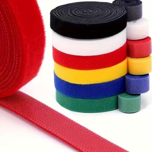 5PCS Reusable Hook and Loop Cable Ties Multi Color Durable Adjustable Straps for Home Office Travel Electronics, Colorful in Kuwait