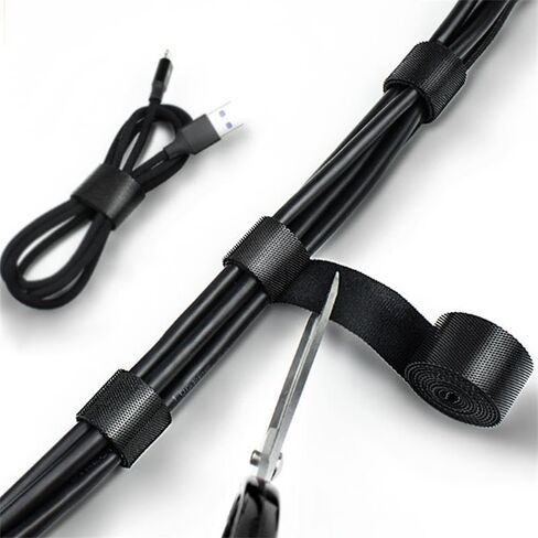 5PCS Reusable Hook and Loop Cable Ties Multi Color Durable Adjustable Straps for Home Office Travel Electronics, Colorful in Kuwait