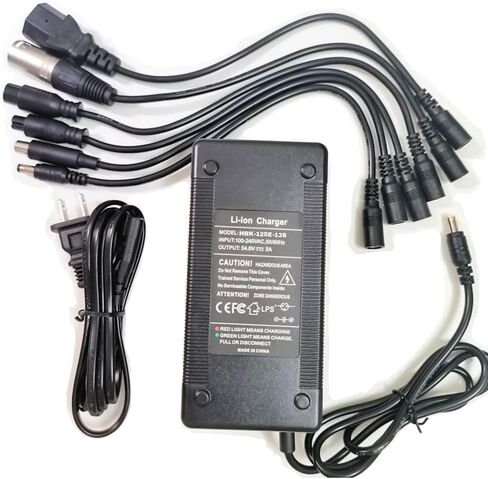 54.6V 3A Fast Charger Universal 48V Battery for Tuttio Soleil01/ Soleil 01 Electric, AMYET EB26 V9 G60, iScooter IX3 IX4 IX5S, Lectric XP, Ecotric Hiboy Gotrax Rad Power HeyBik-e Evercross VIVI in Kuwait