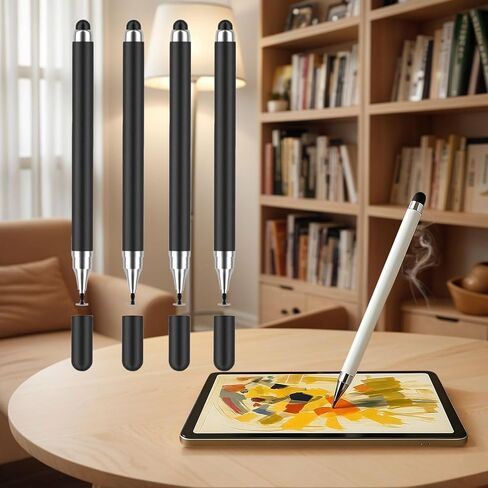 4 Pack Stylus Pens for Touch Screens, Universal Capacitive Stylus for iPhone iPad Tablet, Dual Tip Fine Point Drawing Pens in Kuwait