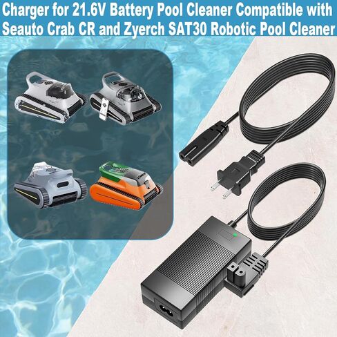 26V Charger for Seauto Crab CR and Zyerch SAT30 Robotic Pool Cleaner Compatible with 21.6V Battery Pool Cleaner Power Adapter Cord in Kuwait