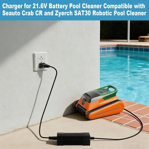 26V Charger for Seauto Crab CR and Zyerch SAT30 Robotic Pool Cleaner Compatible with 21.6V Battery Pool Cleaner Power Adapter Cord in Kuwait