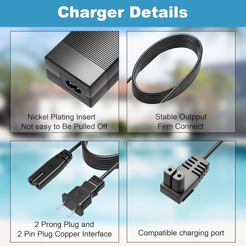 26V Charger for Seauto Crab CR and Zyerch SAT30 Robotic Pool Cleaner Compatible with 21.6V Battery Pool Cleaner Power Adapter Cord in Kuwait