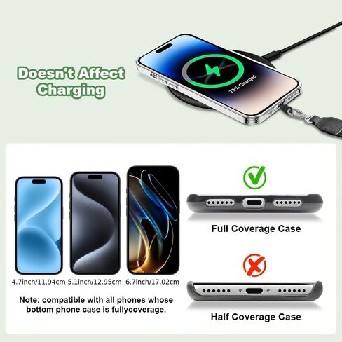 Clip and Go Strap for Phone with Wallet Crossbody Phone Lanyard Adjustable and Detachable RFID Wristlet Wallet in Kuwait