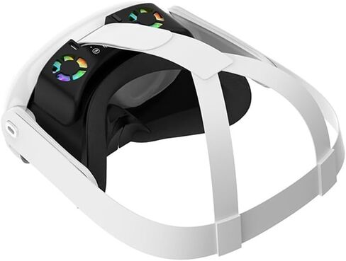 VR Cooling Fan Facial Interface & Face Cover, Rechargeable Radiator with RGB Light, Anti‑Leakage Nose Pad for Meta Quest 3 Accessories in Kuwait