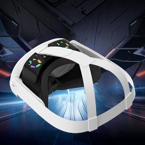 VR Cooling Fan Facial Interface & Face Cover, Rechargeable Radiator with RGB Light, Anti‑Leakage Nose Pad for Meta Quest 3 Accessories in Kuwait