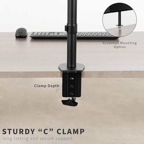 VIVO Quad Monitor 13 to 24 inch LED LCD Clamp-on Desk Mount, 3 Plus 1 Articulating Display Computer Stand, Holds 4 Screens, Max VESA 100x100mm, Adjustable, Home Office Workstation, STAND-V104C in Kuwait
