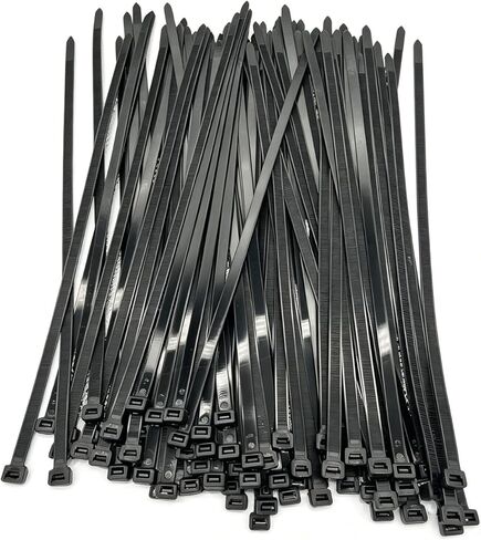 16 Inch Heavy Duty Black Zip Ties 100 Pack, 200 LBS Tensile Strength, 0.54" Width, Self-Locking Large Cable Ties, for Indoor Outdoor in Kuwait
