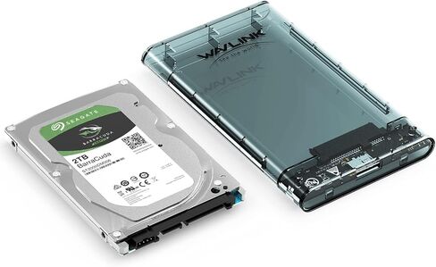 2.5 Inch USB 3.0 Hard Drive Disk HDD External Enclosure Case with USB 3.0 Cable for 9.5mm or 7mm 2.5" SATA HDD and SSD, Tool-Free in Kuwait