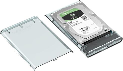 2.5 Inch USB 3.0 Hard Drive Disk HDD External Enclosure Case with USB 3.0 Cable for 9.5mm or 7mm 2.5" SATA HDD and SSD, Tool-Free in Kuwait