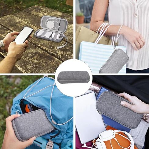 Travel Hard Case Compatible With Mag - Safe Battery Pack Travel Hard Eva Case Extra Mesh Pocket Fits Power Adapte Ios in Kuwait