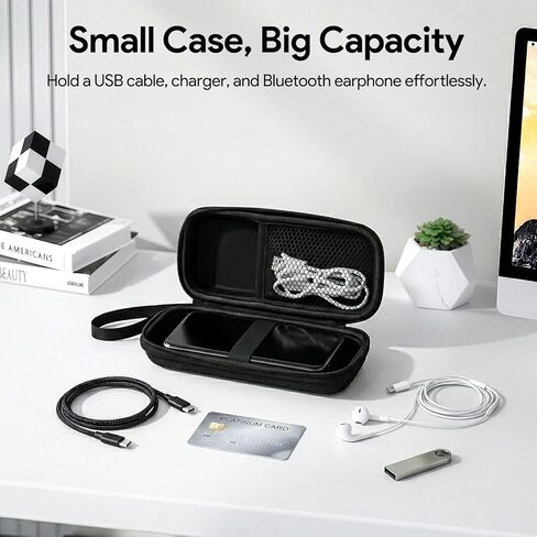 حقيبة حمل WAVLINK، غطاء حماية صلب بسحاب EVA للحمل لحاوية SSD، متوافق مع WL-UTE50، WL-UTE51، WL-ST401C، WL-ST406C، حقيبة تخزين بغطاء واقٍ للسفر in Kuwait