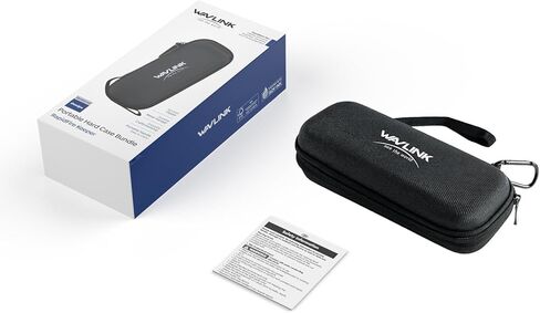 حقيبة حمل WAVLINK، غطاء حماية صلب بسحاب EVA للحمل لحاوية SSD، متوافق مع WL-UTE50، WL-UTE51، WL-ST401C، WL-ST406C، حقيبة تخزين بغطاء واقٍ للسفر in Kuwait