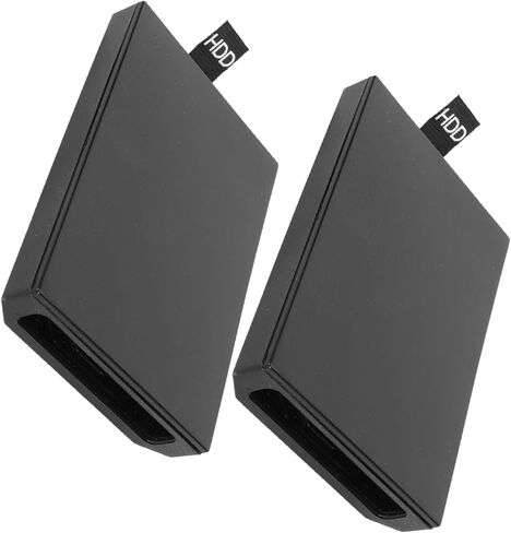 Xbox 360 Slim HDD Enclosure, Premium Plastic Material Durable Protection, Console Storage Case Replacement, Supports 20GB to 500GB Ultra Slim Hard Drives for Gamers Home Users RETR in Kuwait