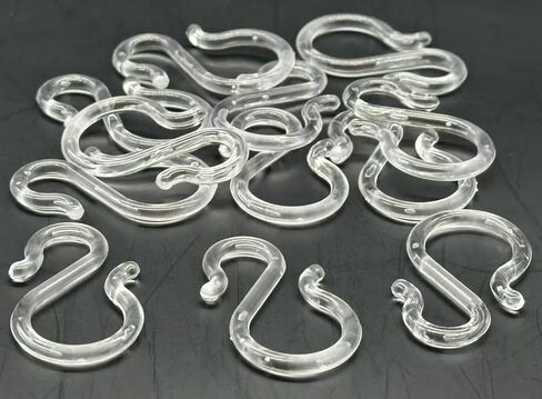 24 PCS 1.7Inch Clear Plastic Punch Bowl Cup S Hooks in Saudi Arabia