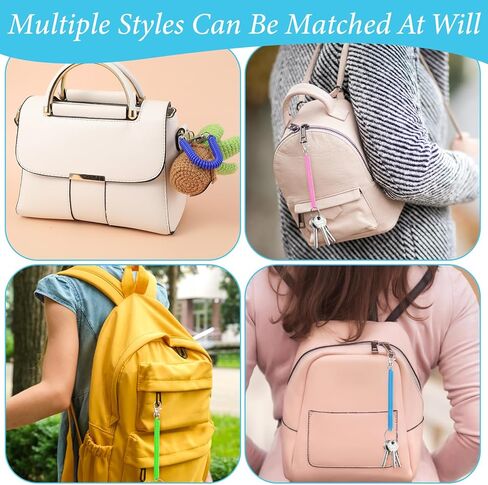 MAQUITA 60 Pcs Coil Lanyard Bulk Retractable Spring Key Chains Coil Cord Keychains with Lobster Clasp Theftproof Anti-Lost Stretch Cord Safety Key Chain for Keys Wallet Cellphone (Multicolored) in Kuwait